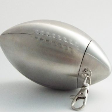 Football Design Steel Hip Flask