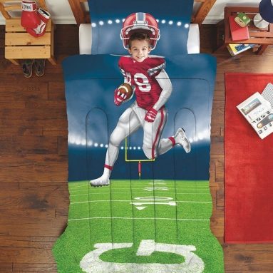 Football Player 2-Piece Twin/Full Comforter and Sham Set