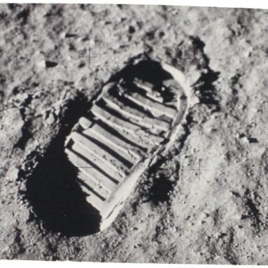 Footprint On Moon Photo Rectangular Doormat