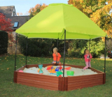 Frame It All Hexagonal Sandbox with Sun Canopy