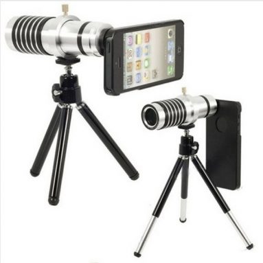 Phone Camera Lens 12X + Tripod + Case for Samsung Galaxy S4