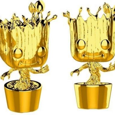 Funko Pop Marvel Studios 10-Groot (Gold Chrome) Collectible Figure