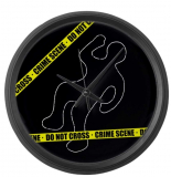 Funny Crime Scene Large 17″ Round Wall Clock