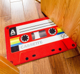 Funny Retro Red Cassette Doormat