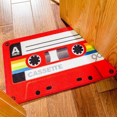 Funny Retro Red Cassette Doormat