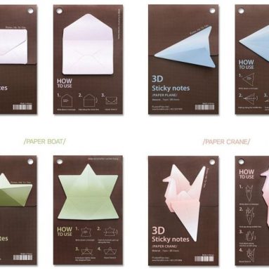 FunnyFish 3D Origami Sticky Notes – Paper Plane