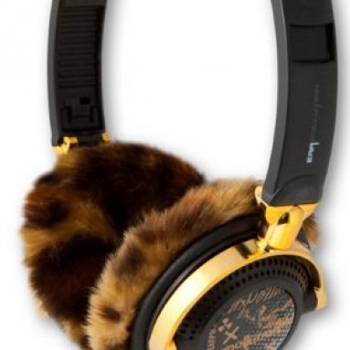 Fur/Gold Grafitti/Chrome Gold Headphone