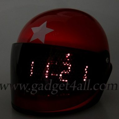 Racing Car Helmet LED Alarm Clock