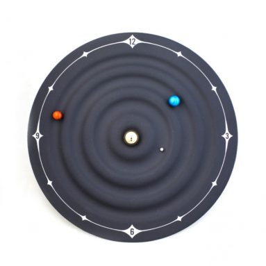 Galaxy Magnet Planetary Orbit Creative Wall Clock Home Decor Table Clock