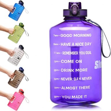 Gallon Water Bottle with Motivational Time Marker