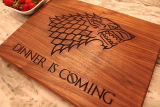 Game of Thrones Dinner is Coming Engraved wooden Cutting Board