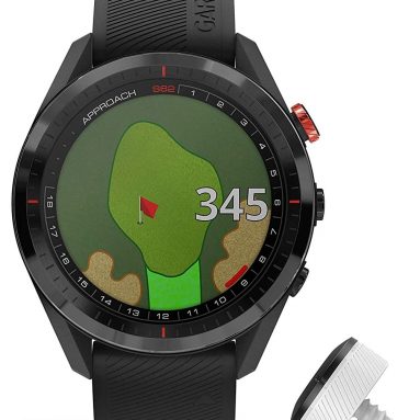 Garmin Approach S62 Bundle, Premium Golf GPS Watch with 3 CT10 Club Tracking Sensors