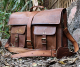 Genuine Leather Messenger Laptop Briefcase