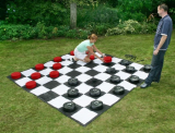 Giant Checkers Set with Giant Mat