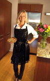 Glamour Girl Black Sequin Apron