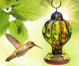 Glass Hummingbird Feeder