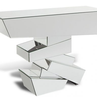 Glass Mirrored Console Table