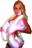 Glow Fur Rainbow LED Vest