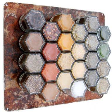 Gneiss Spice Large Rustic Plate Base for Magnetic Spice Jars,