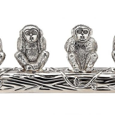 Godinger Monkey SaltPeppers Set 4