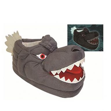 Godzilla Glow-in-the-Dark Plush Slippers