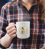 Gold Accented Coffee Mug