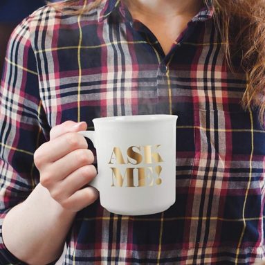 Gold Accented Coffee Mug