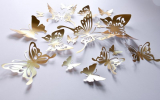 Gold Butterfly Wall Decals