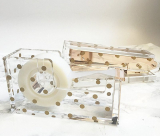 Gold Polka Dot Acrylic Tape Dispenser