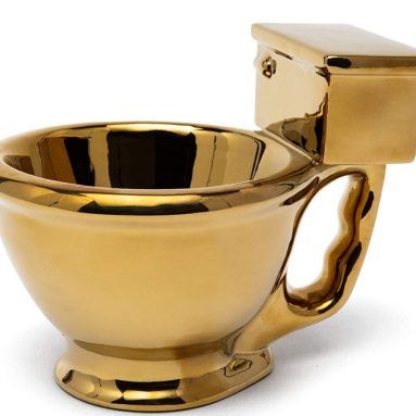 Golden Toilet Mug