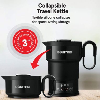Gourmia Digital Electric Collapsible Travel Kettle
