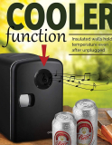 Gourmia Thermoelectric Mini Fridge Cooler and Warmer with Bluetooth Speaker