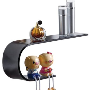 Gravity Decor Stylish Bent Glass Shelf