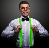 Green LED Light Up Suspenders