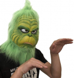 Grinch Funny Mask Melting Face Latex