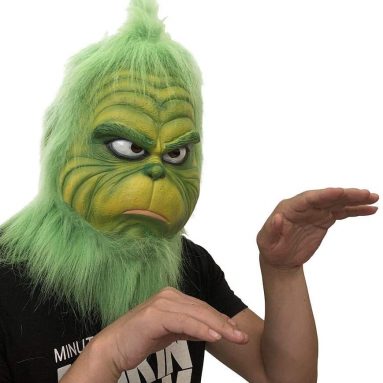 Grinch Funny Mask Melting Face Latex