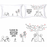 Grow Old with You His and Hers Pillowcases