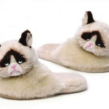 Grumpy Cat Plush Slippers
