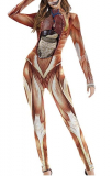 Halloween Costumes Jumpsuits Digital Printed Skinny Catsuit