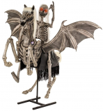 Halloween Haunters Life-Size Animated Standing Scary Skeleton Pegasus Horse