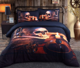 Halloween Skull with Candle 3d Bedding Set