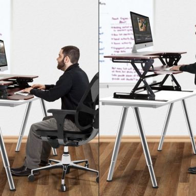 Preassembled Height Adjustable Desk Sit / Stand Desk Elevating Desktop
