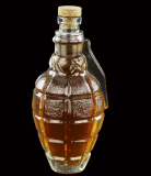 Hand Grenade Glass Whiskey Decanter