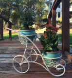 Handled Shaped Double Basket Planter Holder