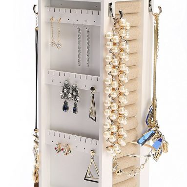 Handmade Wooden Jewelry Holder Tower