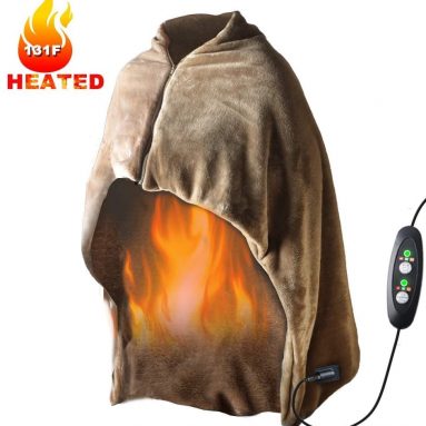 Super Warm Electric Throw Blanket with Pillowcase