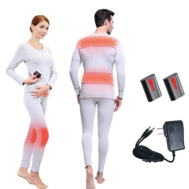 Heated Underwear top + Pants Lithium Battery Intelligent 3 File Temperature Control Rechargeable Heating Thermal Underwear Outdoor