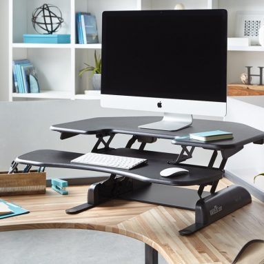 Height-Adjustable Standing Desk for Cubicles