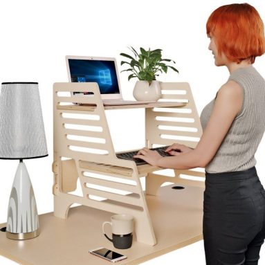Height Adjustable Standing Desk with LapDesk