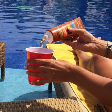 Hidden Sunscreen Alcohol Flask
